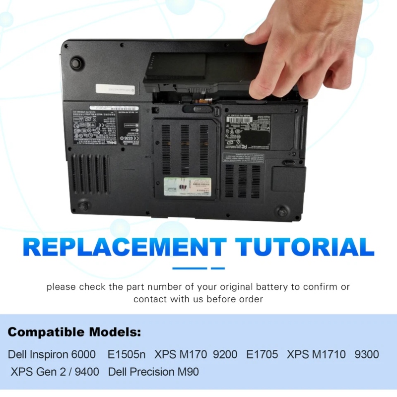 Dell Inspiron XPS Gen 2 6-Cell Replacement Laptop Battery