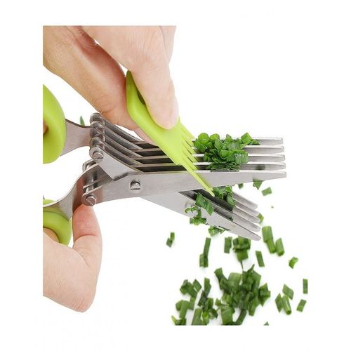 stainless-steel-fruit-vegetable-5-blade-herb-scissors-green