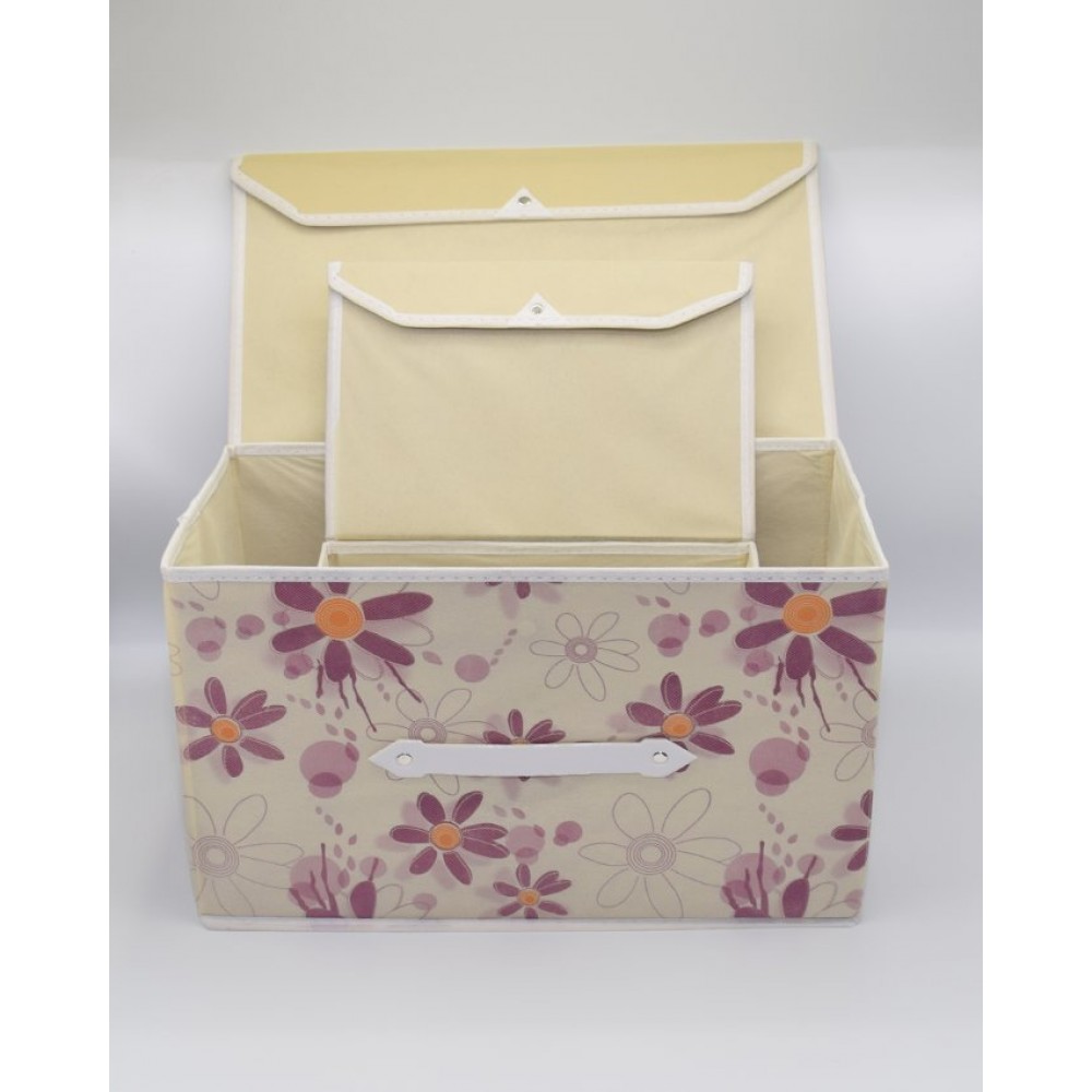 Non-Woven Foldable Storage Box Square Basket Bin With Lid - 2 Pack Price in Pakistan | LAPTAB
