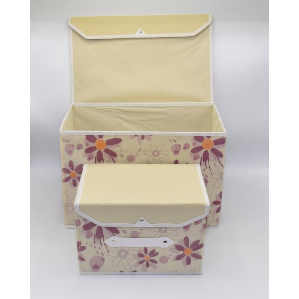Non-Woven Foldable Storage Box Square Basket Bin With Lid - 2 Pack Price in Pakistan | LAPTAB