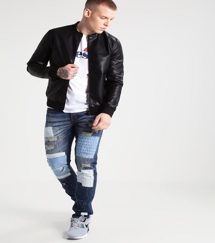 Men's Slim Fit Pu Black Leather Jacket A3 Price in Pakistan | LAPTAB