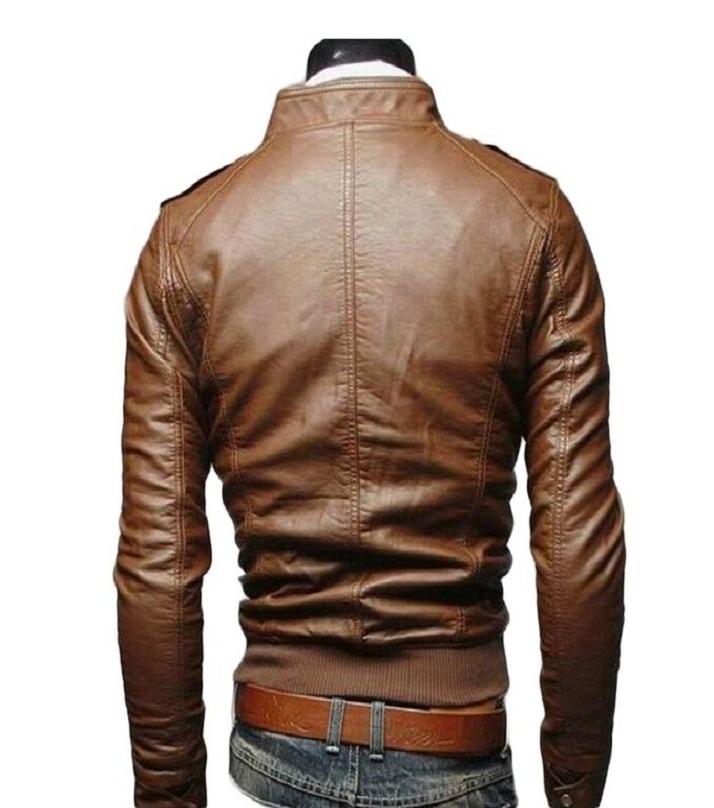 Men's Slim Fit Biker Style Leather jacket CD66 Price in Pakistan | LAPTAB