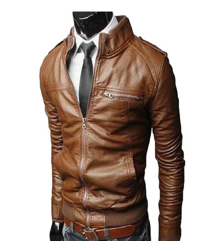 Men's Slim Fit Biker Style Leather jacket CD66 Price in Pakistan | LAPTAB