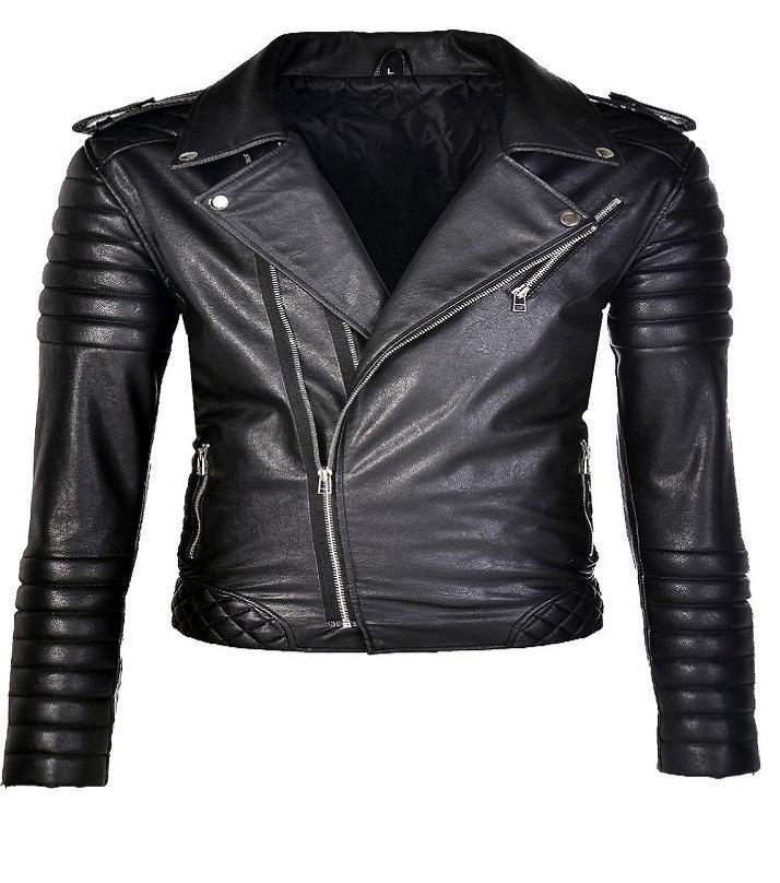 Men's Slim Fit Biker Leather Jacket MBB2 Price in Pakistan | LAPTAB