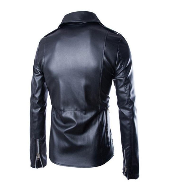 Men's Slim Fit Biker Leather Jacket MBD Price in Pakistan | LAPTAB