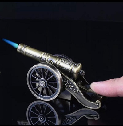 creative-cannon-shaped-refillable-butane-gas-cigarette-lighter