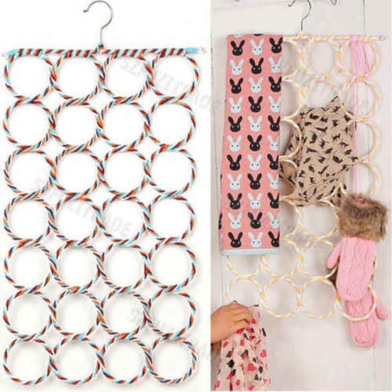 28-rings-slots-hole-scarves-tie-holder-clothes-organiser-hook-st