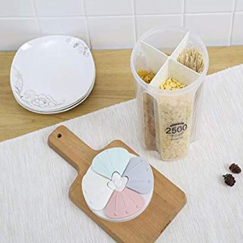 3000ml 3-Compartment Food Storage Jar, Airtight BPA-Free Transparent Container Price in Pakistan | LAPTAB