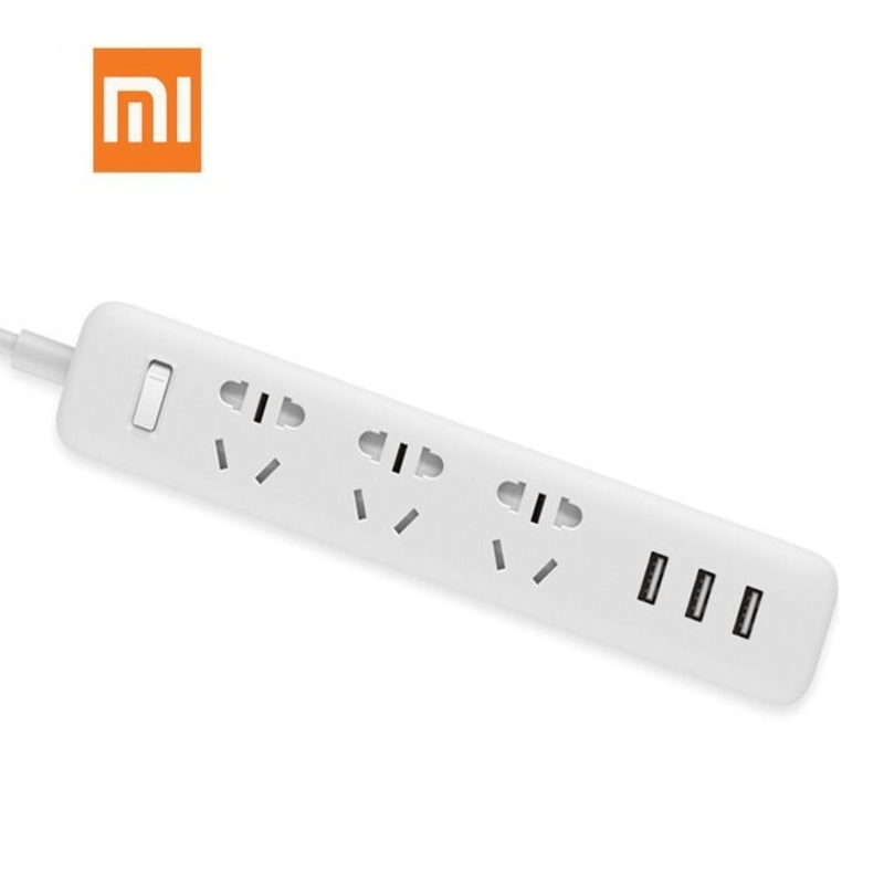 Xiaomi - Mi Power Strip 3 Sockets (Universal, USB) White