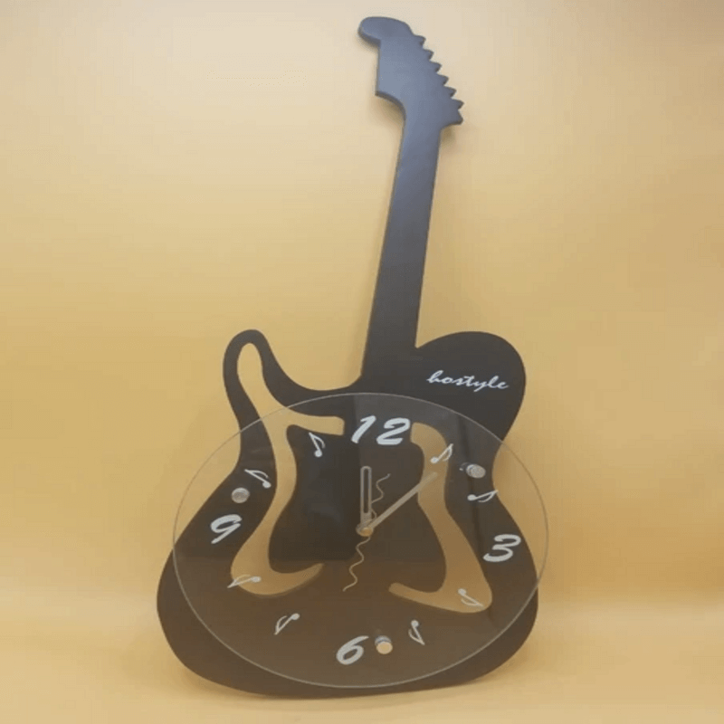 guitar-shaped-wall-clock-black