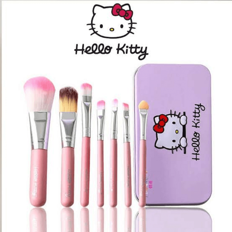 Hello Kitty 7 Pcs Mini Makeup Brush Set Price in Pakistan | LAPTAB