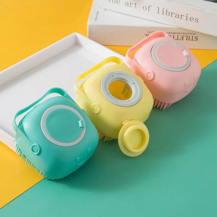 silicone-massage-bath-brush-liquid-soap-dispenser