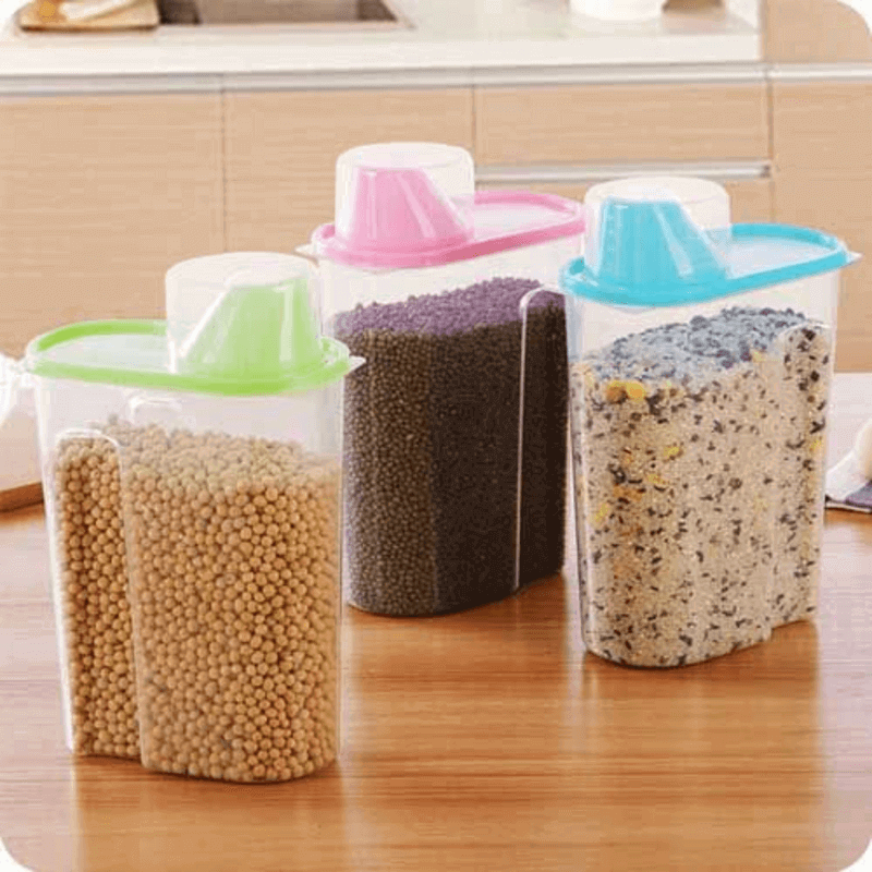 Large Food Storage Container with Cup- 1L