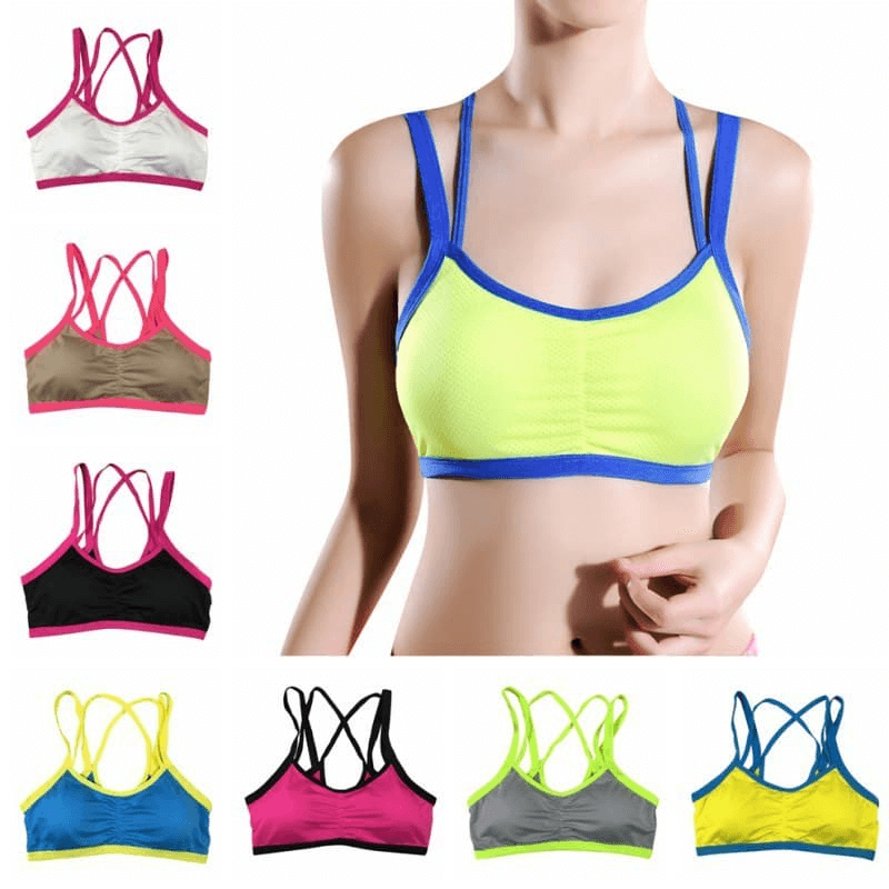 Girls Breathable Sports Push Up Bra Seamless Padded Wire free
