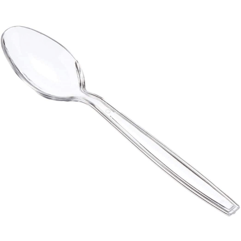 Mini Transparent Plastic Spoons Disposable Flatware