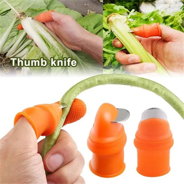 1pc Stainless Steel Thumb Knife Tool with Finger Guard for Cutting Vegetables and Peeling Nuts Price in Pakistan | LAPTAB