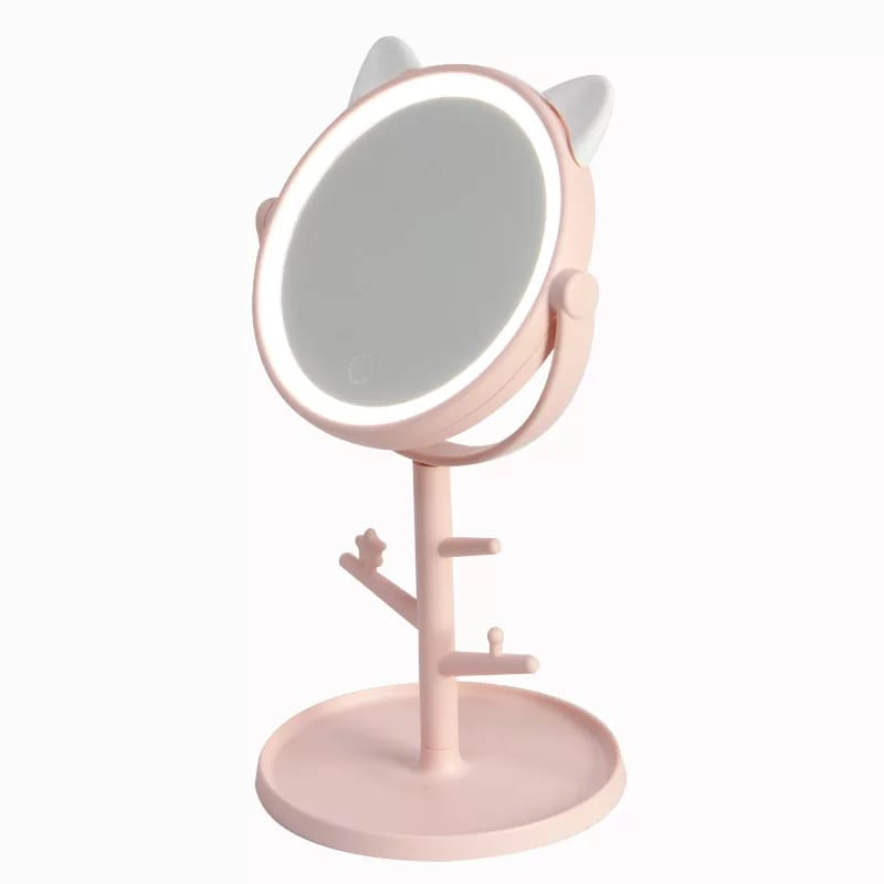 makeup-led-mirror-pink-cat-ear-design