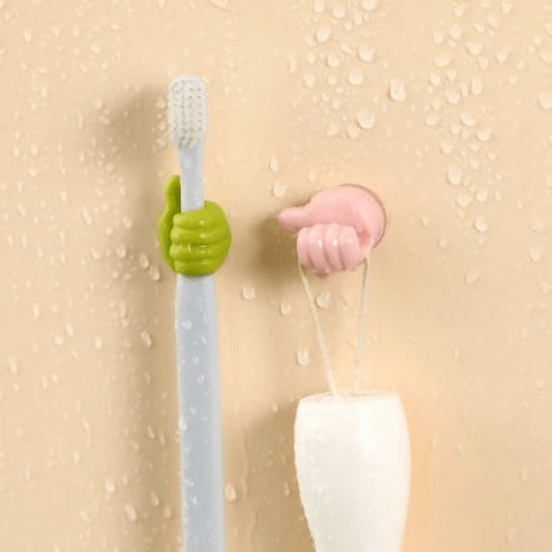 2Pcs/Set Thumb Style Toothbrush Holder