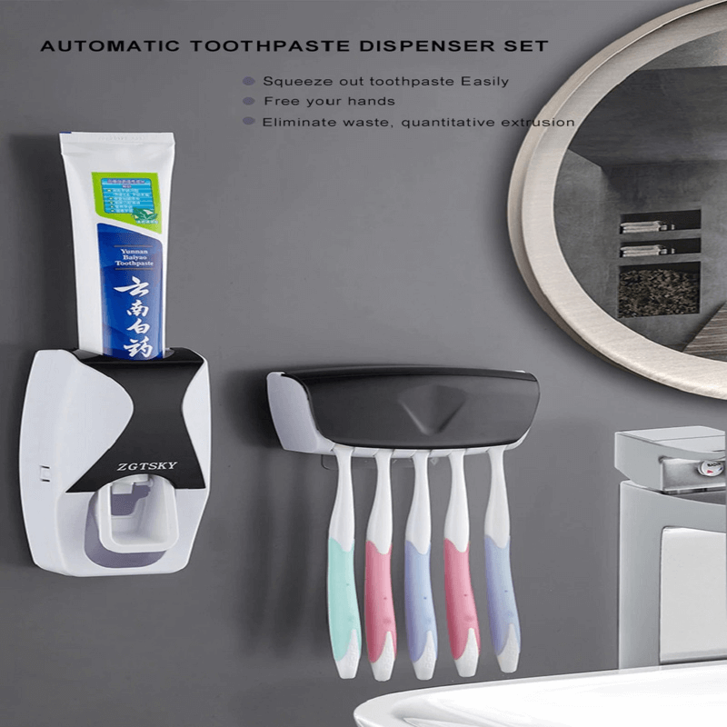 Toothpaste Dispenser And Wall Mount Holder