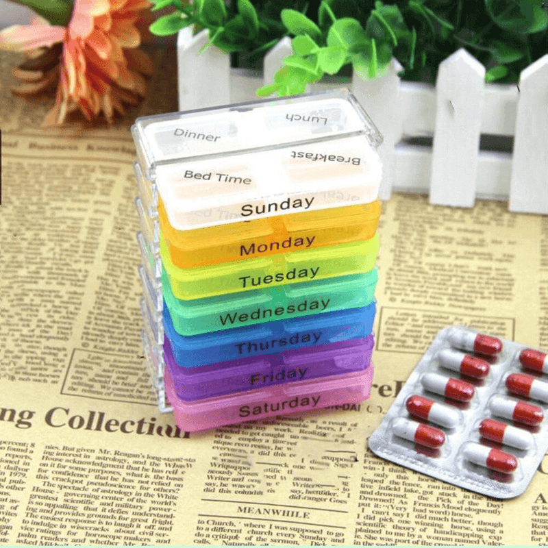 7-Layer Folding Small Medicine Tablet Container