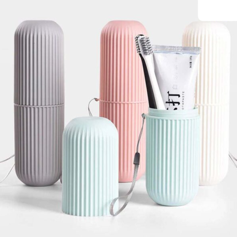 2 Pcs Portable Toothbrush Toothpaste Holder For Travel
