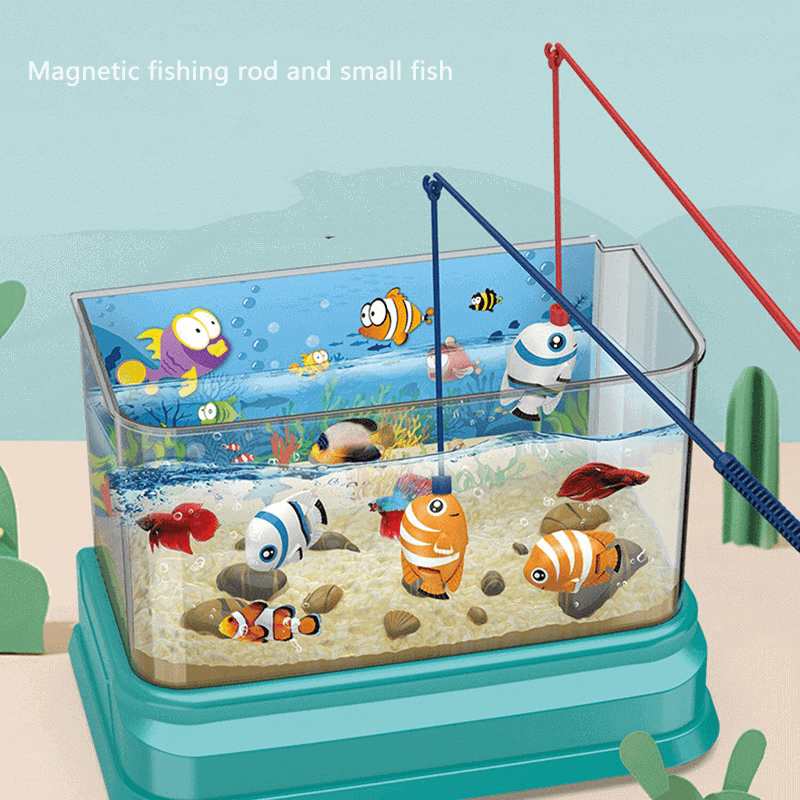 Electric Fish Tank Set Kids Aquarium Fishing Toy
