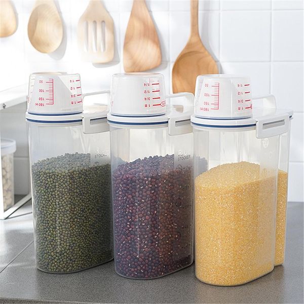 Air Tight Cereal Jar Food Storage Container 2L Capacity