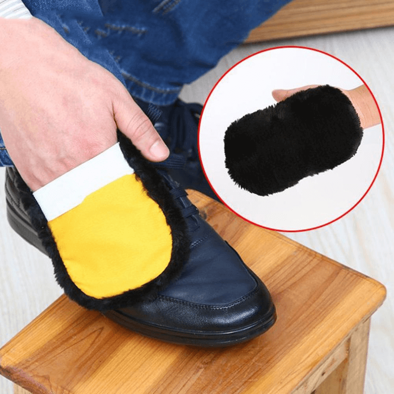 1Pc Household Cleaning Cloth Shoeshine Wool Gloves