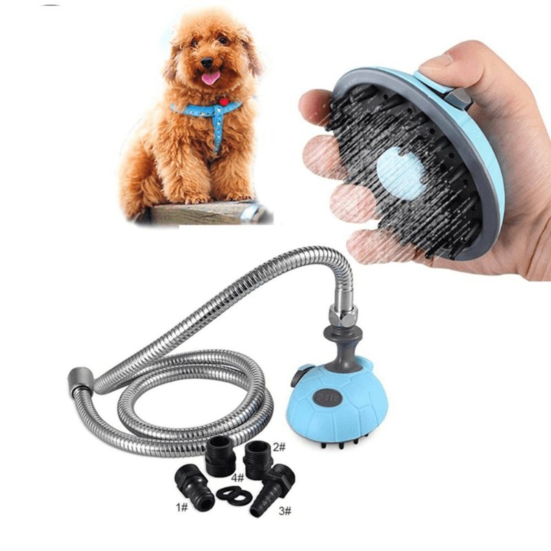 Pet Grooming Shower With Brush Bath Tool