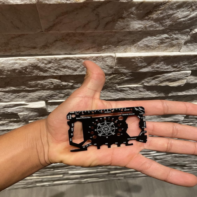 Multi Functional Ninja Wallet Pocket Tool - Black Metal Multi-Tool Price in Pakistan | LAPTAB