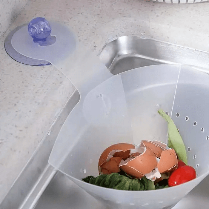 4 pcs of Kitchen Foldable Filter Drainer Suction Sink Storage Basket