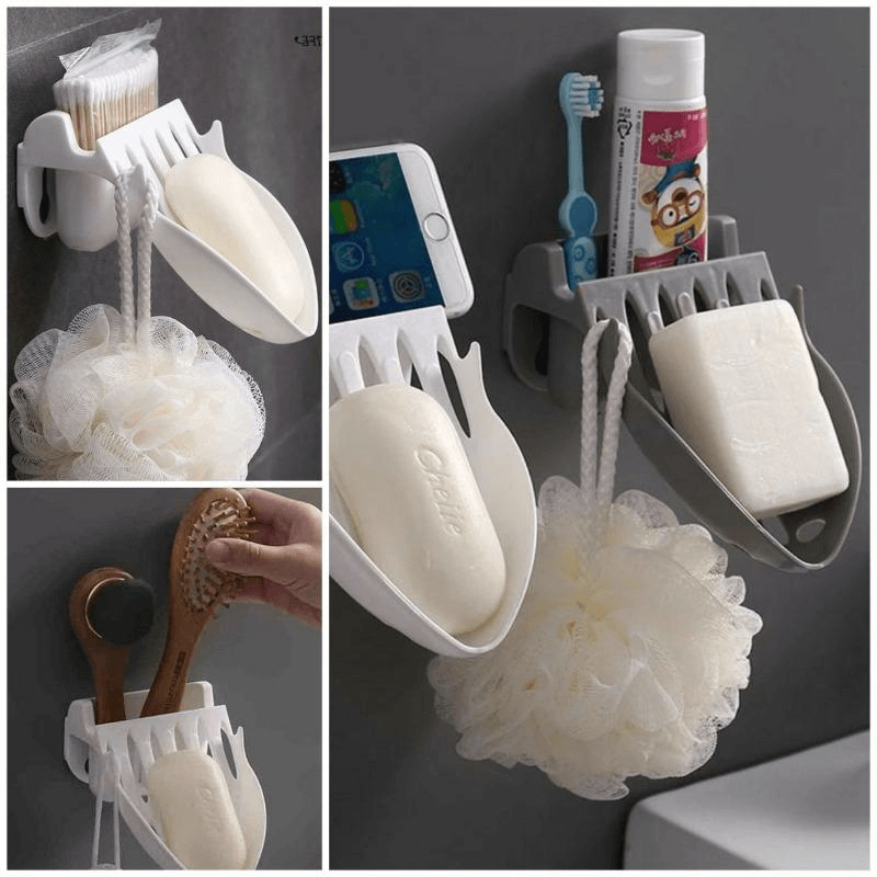 2-pcs-set-wall-mounted-soap-dish-holder-with-towel-holder