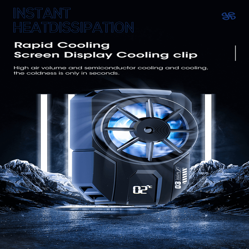 Portable DLA3 Mobile Phone Radiator Cooling Fan With Digital Display