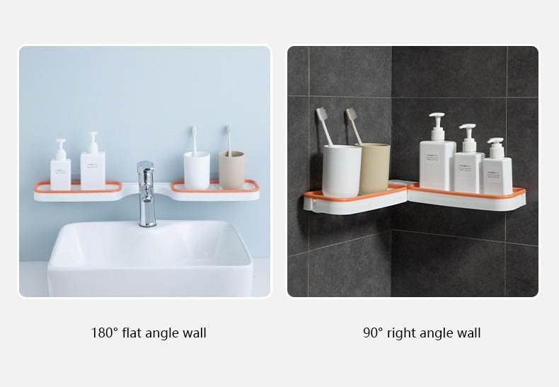 Rotatable-bathroom-corner-rack-wall-mounted
