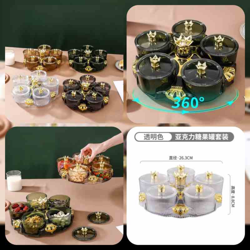 arcylc-rotatning-dry-fruit-tray