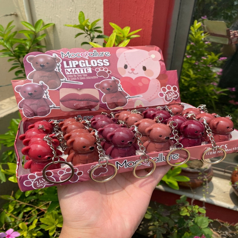 pack-of-6-pcs-set-cute-teddy-bear-matte-glosses-bling-glow