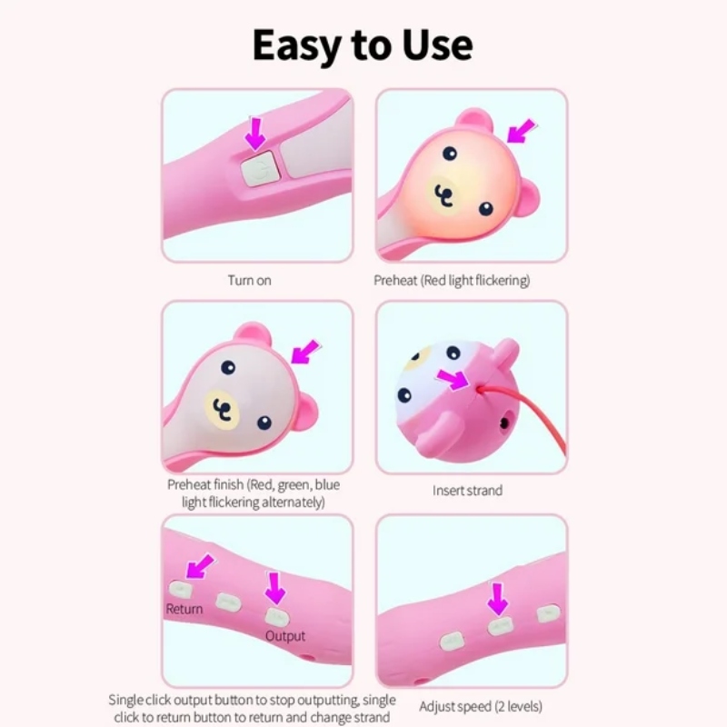 3D Printing Doodle Pen USB Rechargeable with Refills for Kids Creativity