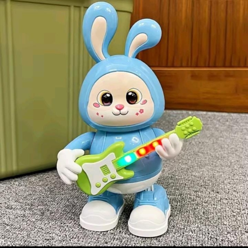 DANCING  GUITAR RABBIT WITH LIGHT SOUND.