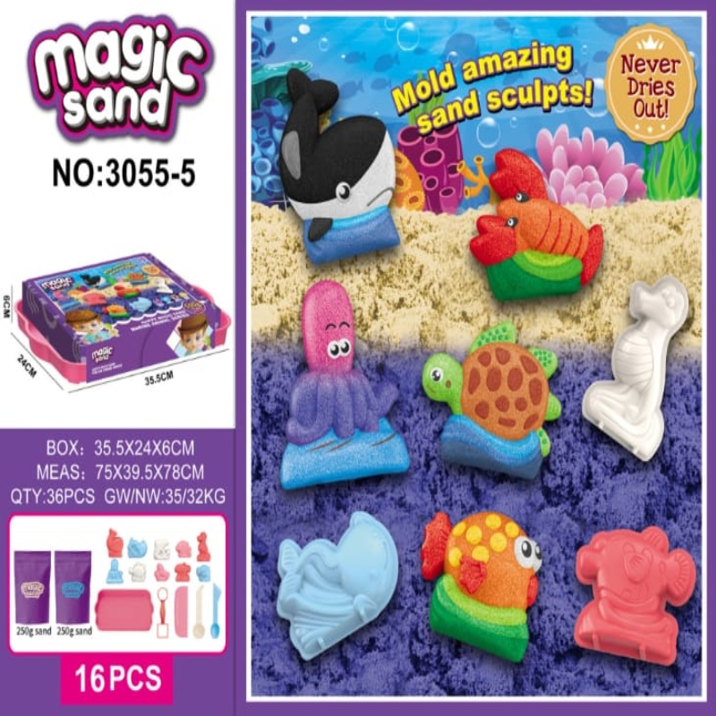 KIDS MAGIC SAND ART SET WITH TRAYE