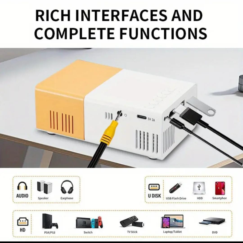 Portable Pico Full Color LED LCD Video Projector