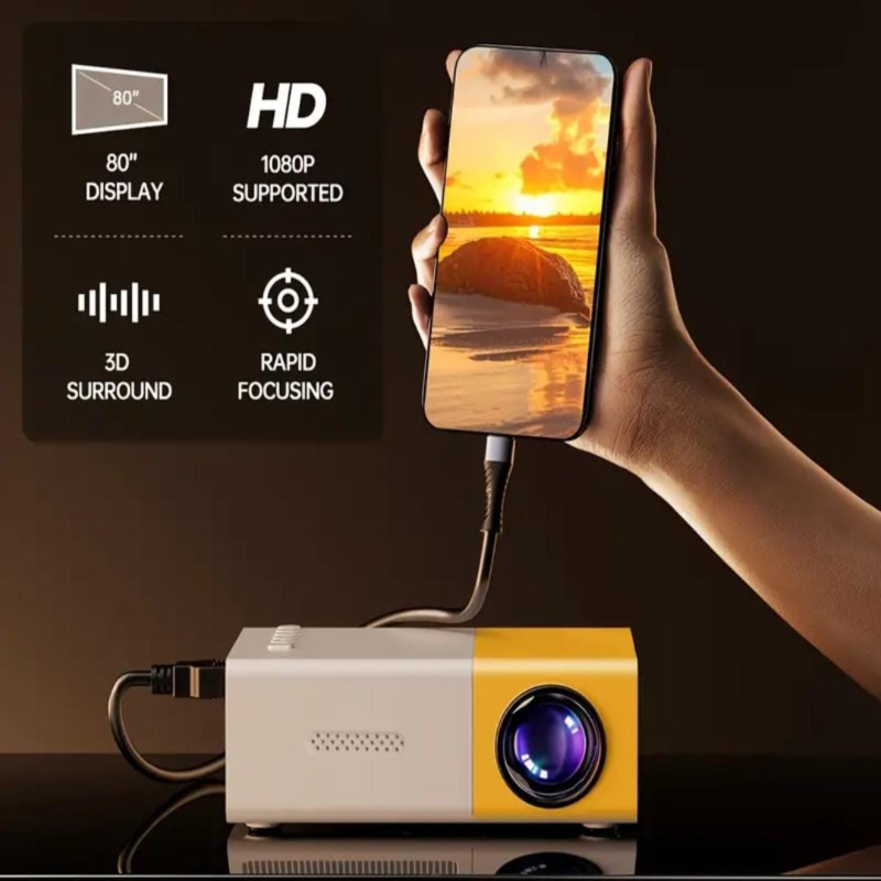 Portable Pico Full Color LED LCD Video Projector