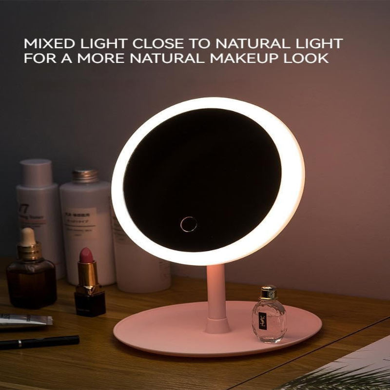  Makeup Mirror Portable 3 Color LED Light