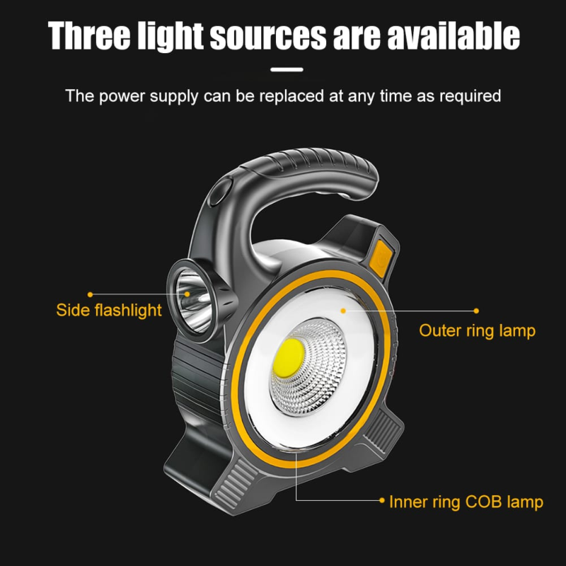 Portable Solar COB usb Work Lamp 