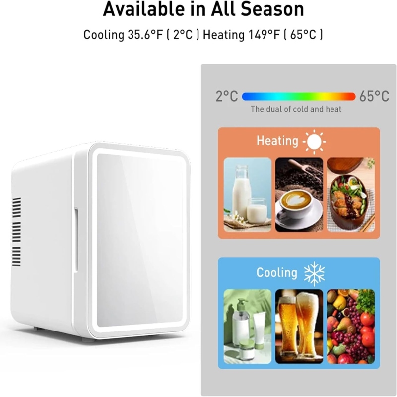 4L Vanity Mirror LED Portable Fridge Price in Pakistan | LAPTAB