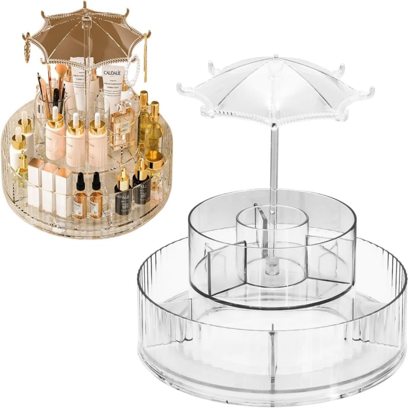 360 Rotating Umbrella Makeup Organizer  Price in Pakistan | LAPTAB