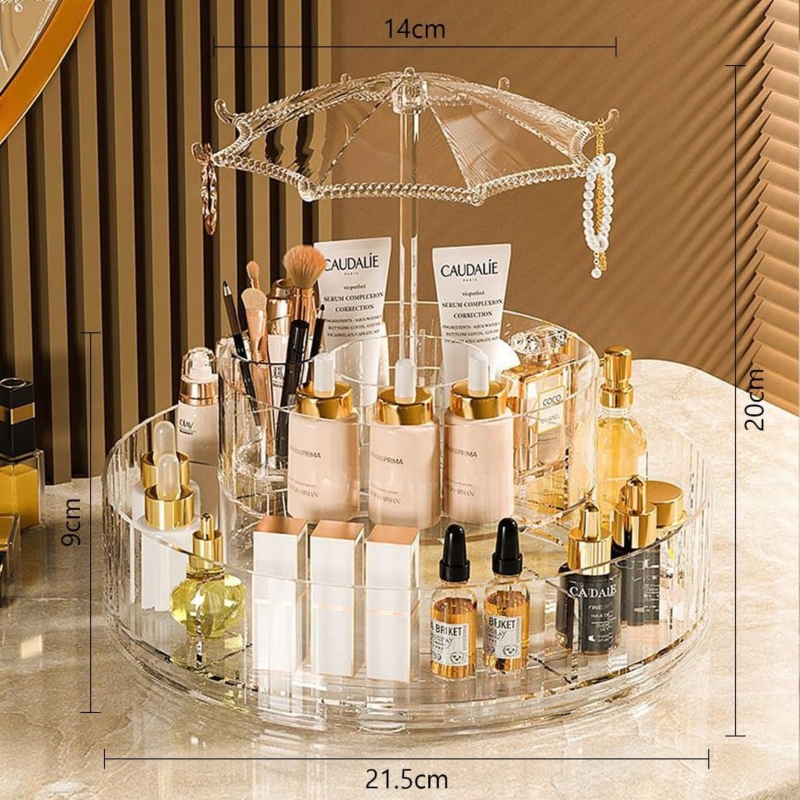 360 Rotating Umbrella Makeup Organizer  Price in Pakistan | LAPTAB