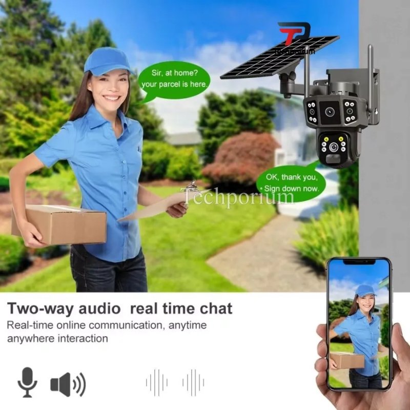 Solar Security Camera 8MP 4K WiFi and 4MP Dual Lens  Price in Pakistan | LAPTAB