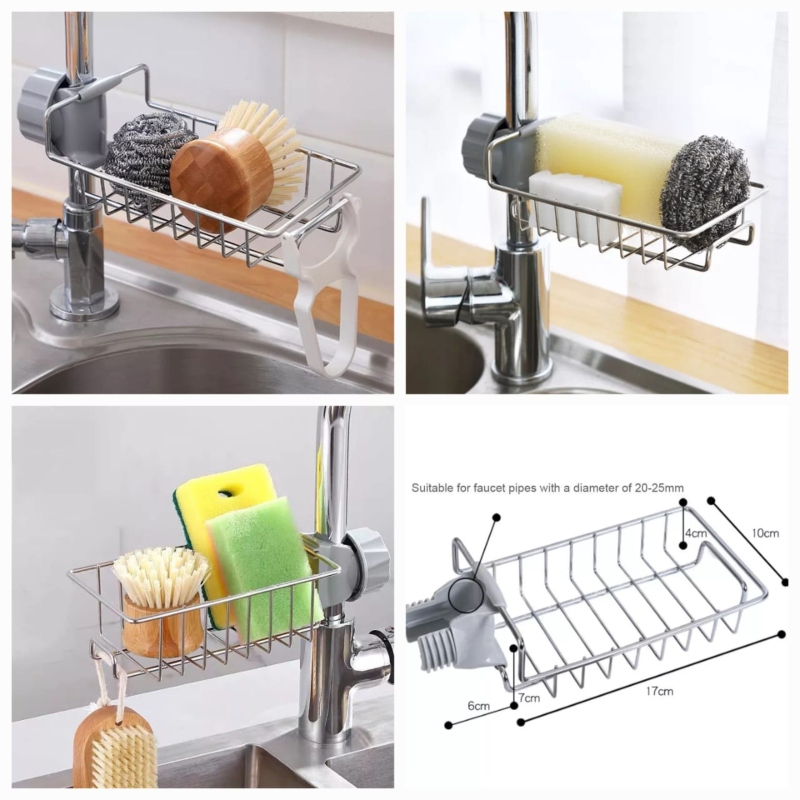 stainless-steel-faucet-rack-sponge-holder