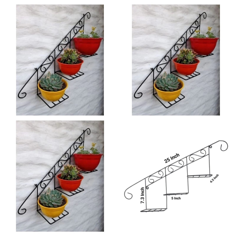 Wall-mounted-staircase-floral-display-flower-storage-rack