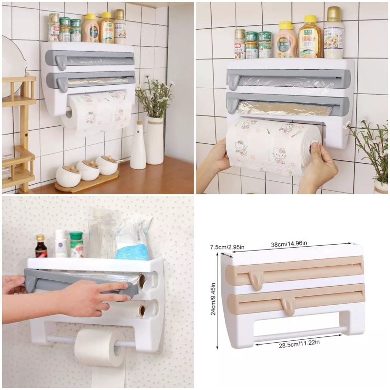 4in1foil-cling-film-tissue-paper-roll-holder
